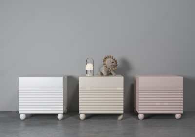 北欧床头柜3D模型下载